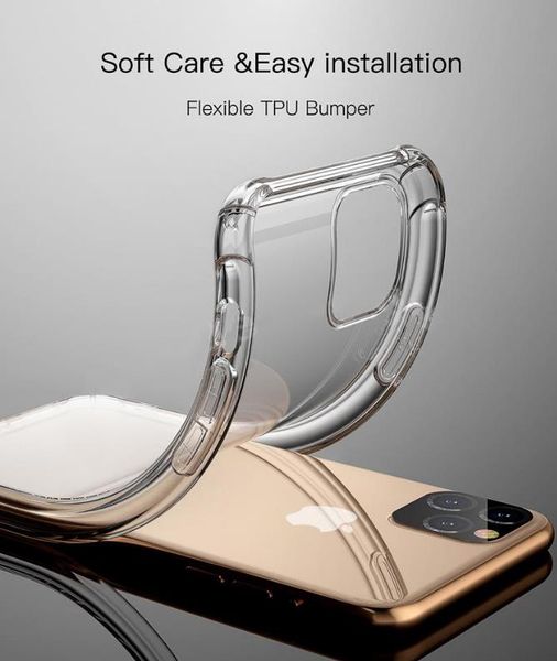 

прозрачный телефон чехол для iphone 11 pro max ultra thin clear soft tpu чехол для телефона xr x xs max самсунга note10 s10