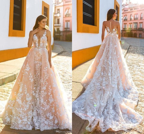 

шампанское страна свадебное платье без рукавов ремни sexy погружаясь полный шнурок линия свадебные свадебные платья sheer назад королевский, White