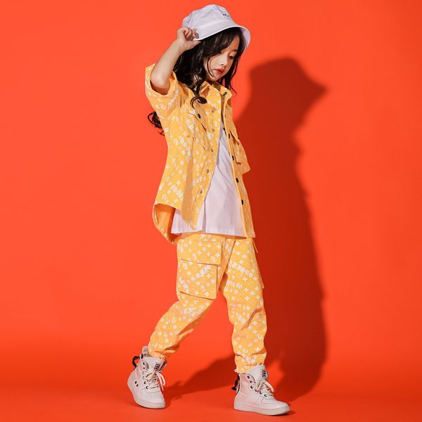 

kids hiphop party stage outfits competition hip hop costumes for girls boys jazz ballroom performance dance clothes dancewear lj, Black;red