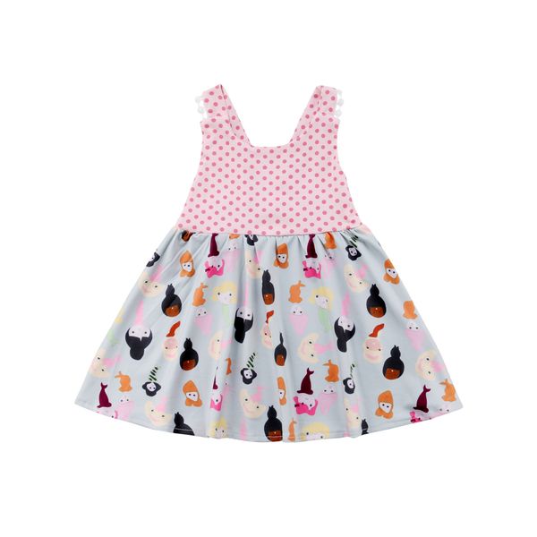 

2018 toddler baby girl summer sweet sleeveless patchwork dress kid party wedding princess dresses 9m-4t, Red;yellow