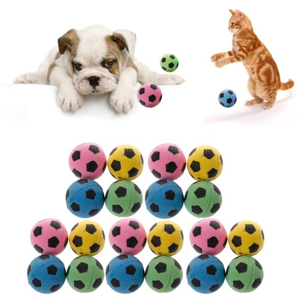 

20pcs non-noise cat eva ball soft foam soccer play balls for cat scratching toy gxma