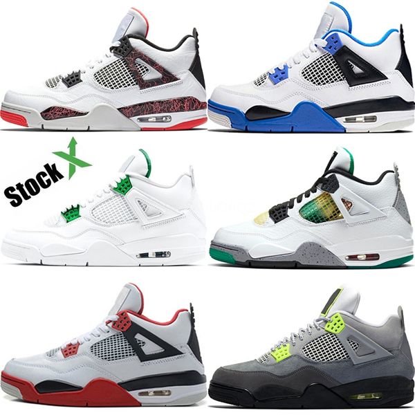 

2020 new 4 retro grey black green men basketball shoes 4s v sports sneakers #956