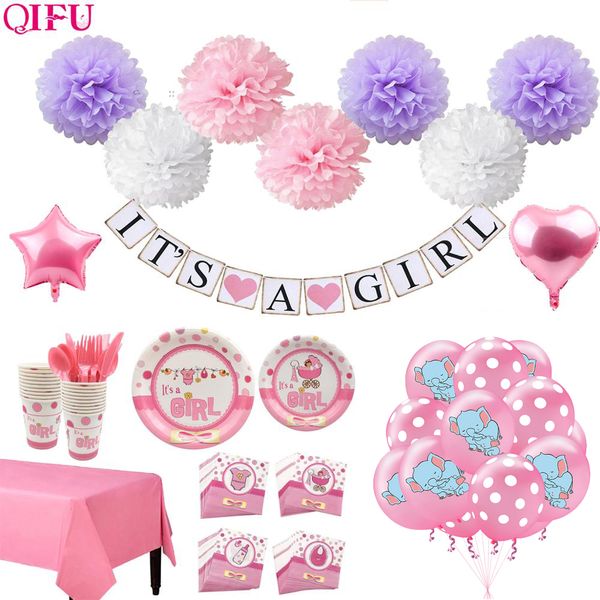 

qifu its a girl its a boy banner balloon baby shower girl decor christening decoration birthday party decor baptism babyshower