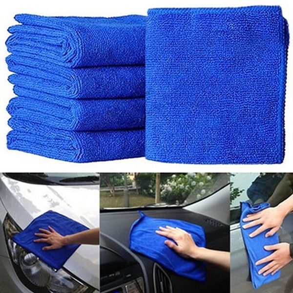 

auto care 30cmx30cm microfiber car cleaning cloths car care microfibre wax polishing detailing towels 5pcs