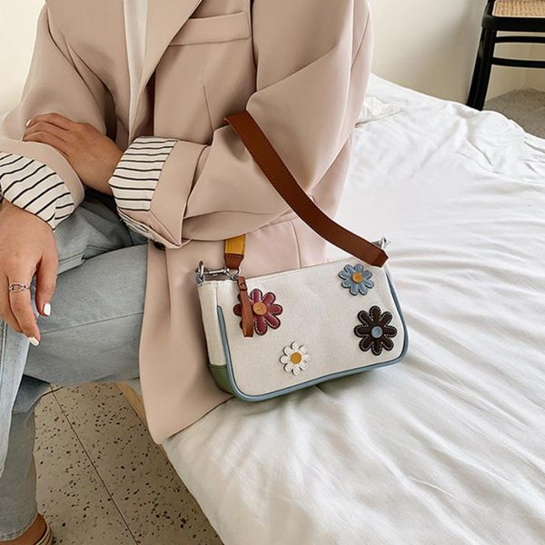 

мода холст цветочные женщина багет форма сумки 2020 новая эксклюзивная сумка женские сумки широкий плечевой ремень дизайнер сумки на ремне