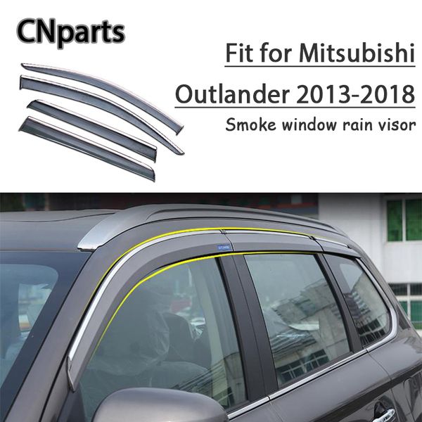 

cnparts 4шт abs для mitsubishi outlander 2013 года 2014-2018 годы автомобиля дым window visor keep fresh air конвекционные аксессуары