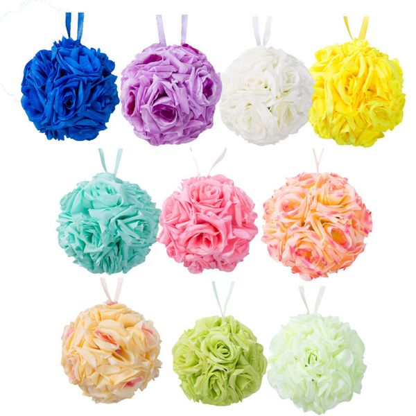 

flower kissing ball wedding silk rose ball party pomander party hanging decor