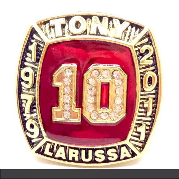 

мода классическое кольцо '10' tony larussa hall-of-fame кольцо коллекционера лучший подарок производитель быстрая доставка, Silver