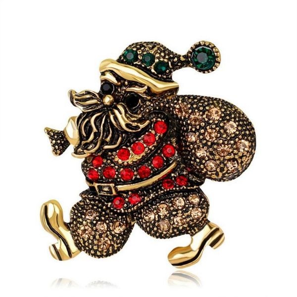 

женщины девушки рождественские подарки хороший красный ботинок загрузки дерево животных броши булавки для женщин полный стразы рождественски, Gray