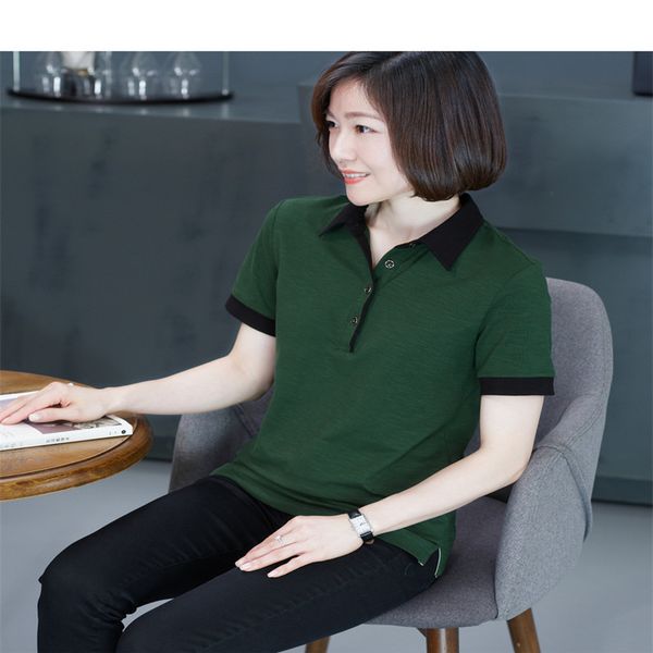 

женская силуэт хлопок короткий рукав футболки в белый весна / лето 2020 14, White