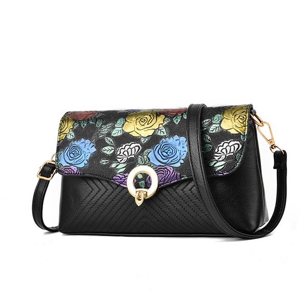 

messenger small bag female 2019 new ms. shoulder bag small square package printing middle-aged mom bag package a generation of fat