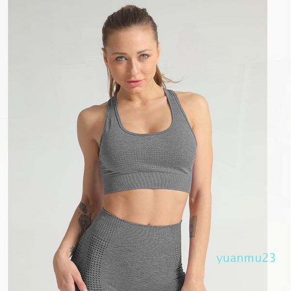 

wholesale-sports bras yoga plus size padded push up bra activewear for women strappy sports fitness bra gym girl seamless workout top, White;black