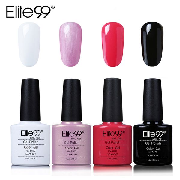 

elite99 7.3ml soak off uv gel nail polish soak off nail gelpolish semi permanent french gel varnish diy manicure art, Red;pink