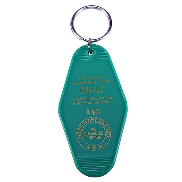 

the grand budapest l inspired key tag rudeness is merely the expression of fear quotes keychain, Silver