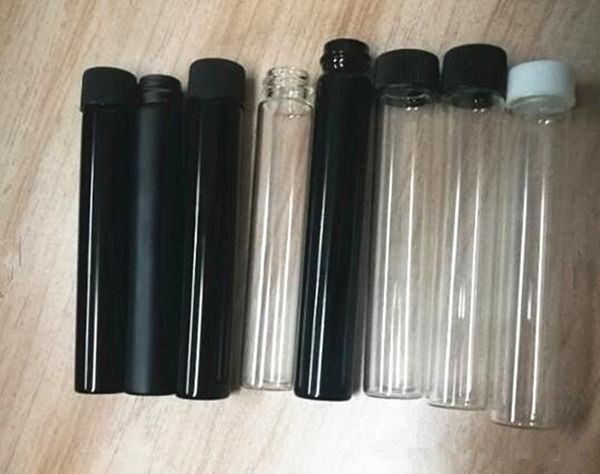 

20*120mm clear vape pre roll packaging glass doob tubes custom Labels Doob Tube King Size Preroll Joint Tubes