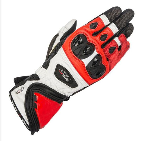 

2019 new 4 colors 100% genuine leather supertech motorcycle long gloves racing driving gp pro motorbike cowhide original gloves, Black