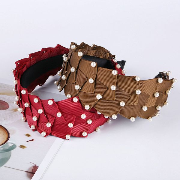 

79g weight broadside gorgeous pearl hair bands hair style 2019 with headbands sale kitty hair band rypbf, Black;brown