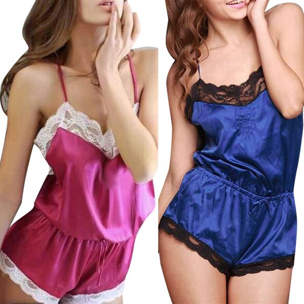 

women lingerie nightwear sleepwear dress babydoll lace underwear sleevless v-neck dress fashion drop shipping a30, Black;red