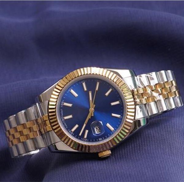

luxurious 36mm datejust gold and silver two-tone steel belt men's mechanical automatic watches rel business president watch gift, Slivery;brown