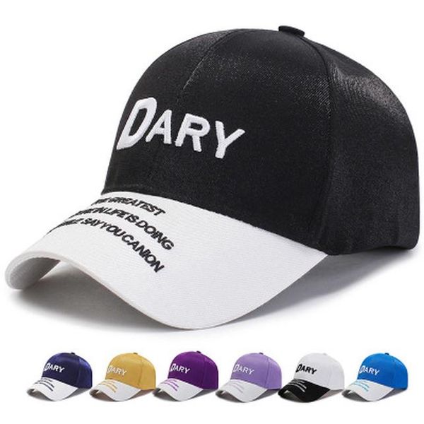 

2020 new men and women couple hats fashion sports baseball cap hit color letters sunscreen sun hat wholesale njwkr, Black;white