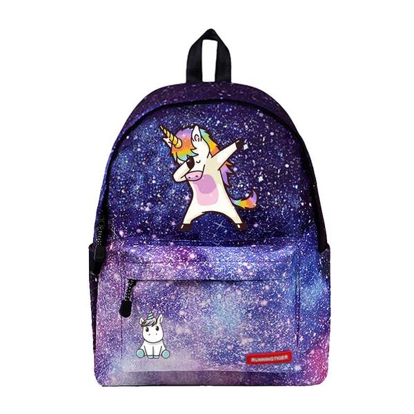 

wishot симпатичные единорог dab рюкзак galaxy ранцы мода студенты рюкзак дорожная сумка для подростков звезд печати