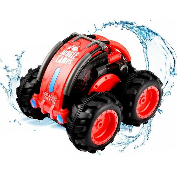 

дети 4wd водонепроницаемая амфибия land water спины и flips stunt пульт дистанционного управления rc монстр автомобиля игрушки для детей