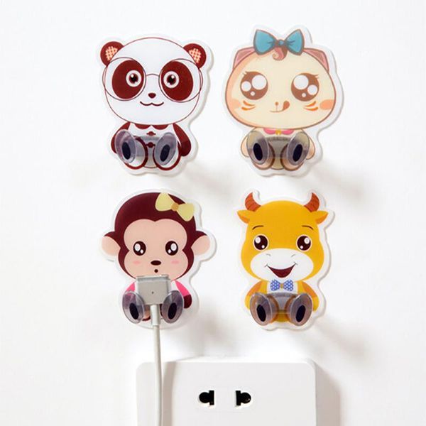 

multifunction cute cartoon animal bathroom toothbrush holder suction cups hook vacuum strong sucker toothbrush cover hanger #r5
