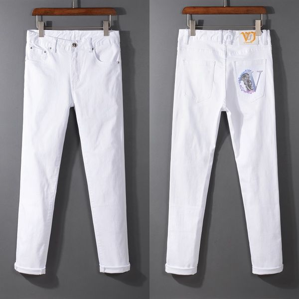 

2020 luxyry men designer jeans hole zipper men jeans casual men pants luxury fashion mens designer denim jeans, Blue