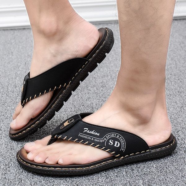 

shoes mens women slippers flip flops home slides indoor pantuflas house summer beach outdoor bathroom designer sandals shower, Black