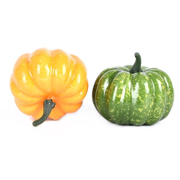 

1pc realistic lifelike artificial pumpkins fake display food decor home party decor yellowgreen pet supplies home garden