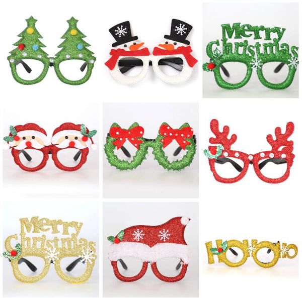 

christmas decorations glasses children toys santa claus snowman antler glasses christmas decorative glasses party supplies 10 style