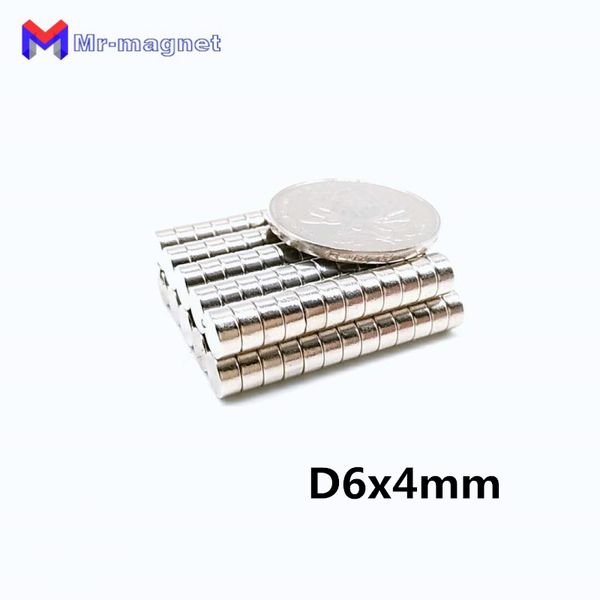 IMANES 50 ADET Neodimyum Disk Mıknatıslar 6x4mm N50 Süper Güçlü Güçlü Nadir Toprak 6mm x 4mm Küçük Yuvarlak Mıknatıs 64 6mm x 4mm