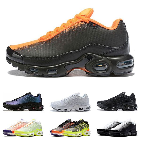 

2020 new tn plus running shoes for men white black orange volt color flip hyper crimson sports sneakers trainers size 40-45