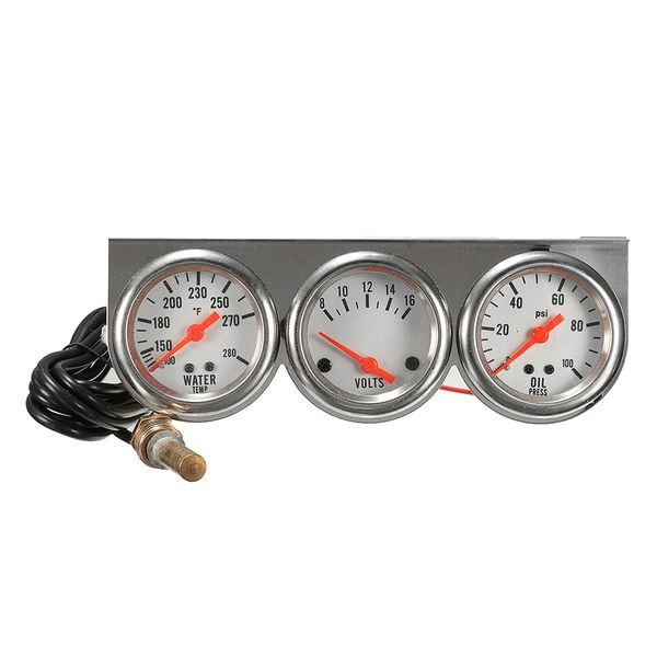 

needle triple gauge set oil pressure oil temp volts
