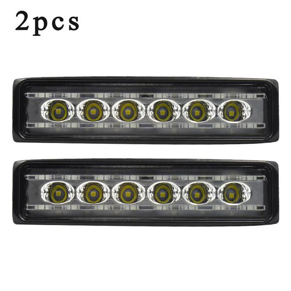 

1pc/2pcs 18w 6 inches car 6-leds work light bar 1800lm red & blue strobe lamp trailer off-road spotlight headlight