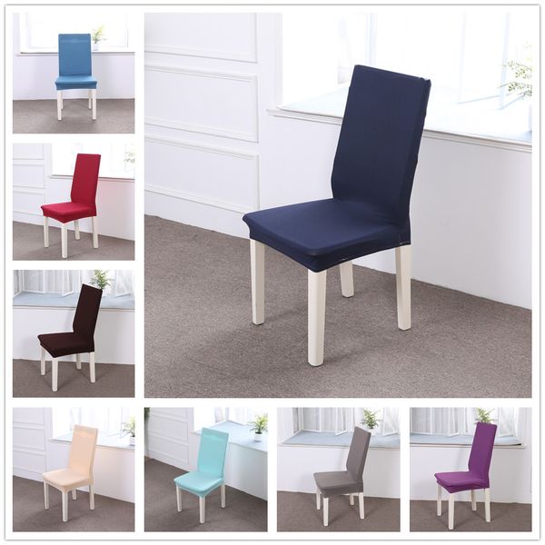 

solid color elastic stretch chair covers spandex slipcovers removable dining chair cover for l wedding banquet home decor