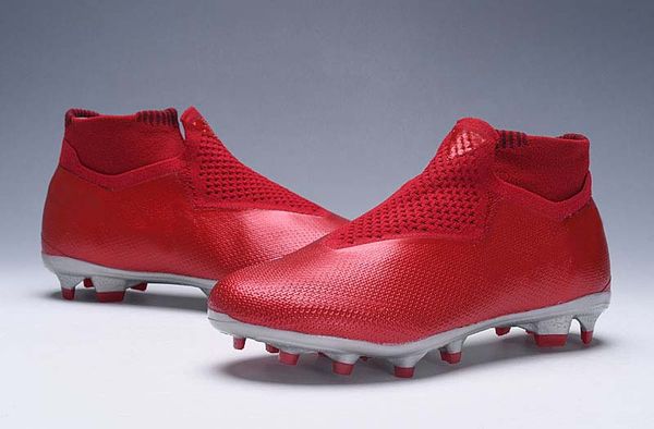 

men knitted fg/ag football shoes outdoor vision college mg shadow series football shoes multicolor red football boots