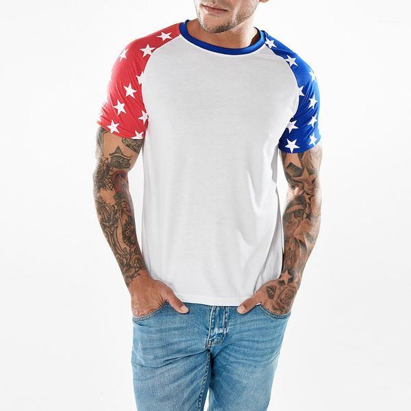 

designer mens tshirts crew neck casual tshirts fashion double color raglan sleeve mens tshirts start print, White;black