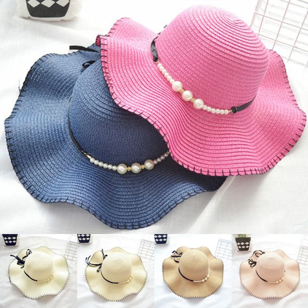 

Newest Fashion Mother and Daughter Caps 6 colors Butterfly-knotted Family Straw hats girls bucket hat kids foldable beach hats JY513, Yellow