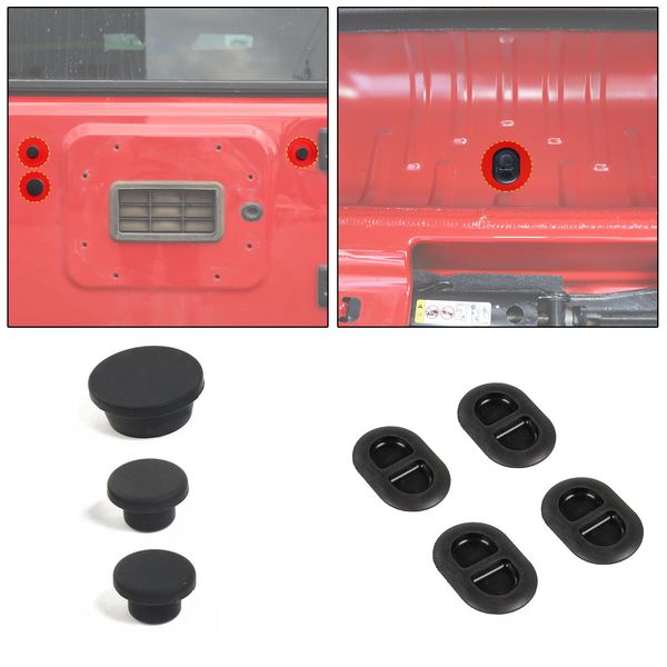 

car chassis waterproof rubber plug black waterproof plug for jeep wrangler jk 2007-2017 auto exterior accessories