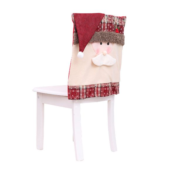 

christmas chair cover santa claus/snowman embroidered chair cover home seat kitchen dinner decor party decoration