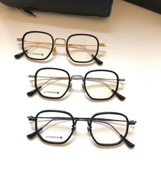 

black/ gold titanium square eyeglasses frames 48-22-150 eye wear men glasses eyewear new with box