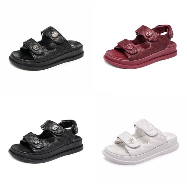 

ladies flat gladiator sandals clear women open toe buckle soft jelly sandals female casual platform beach shoes woman sh376#223, Black