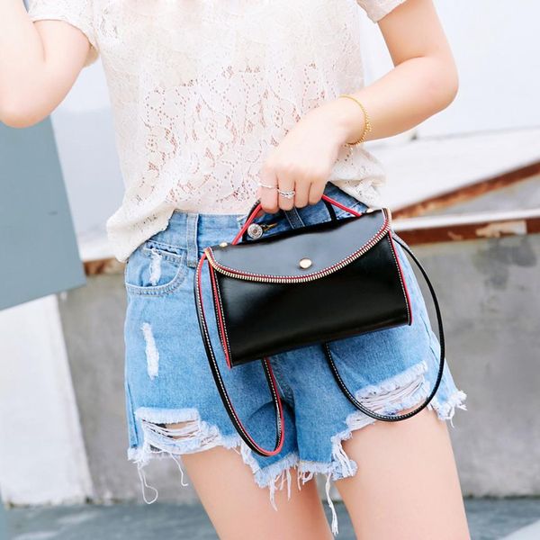 

luxury handbags womens bags designer girls leather hit color crossbody shoulder bags mini totes flap purse female hand bag