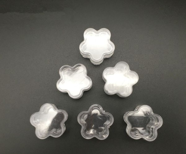 

4g plastic star shape cream box travel empty bottle makeup container refillable bottles cosmetic case transparent new