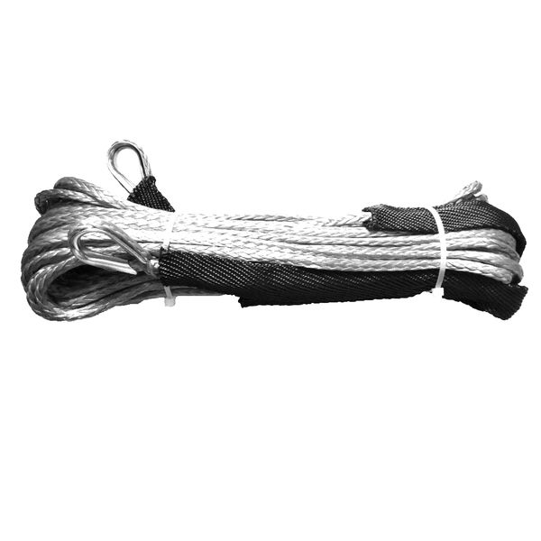 

6mm x 15m synthetic winch lines uhmwpe plasma rope with thimble both ends ing