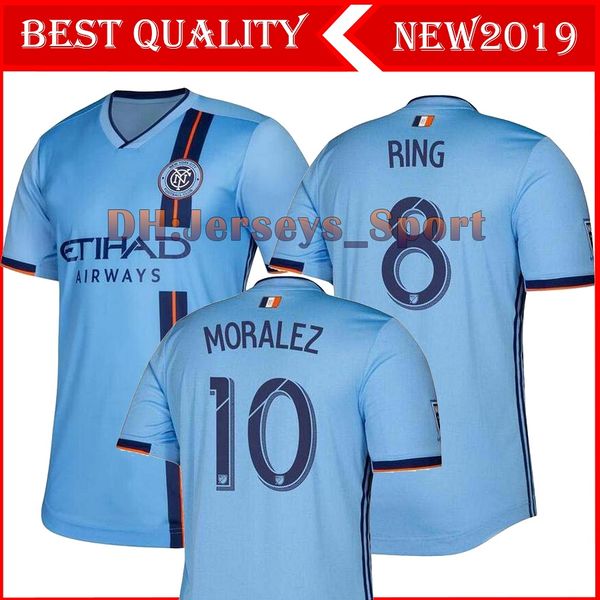 

nycfc 2019 new york city soccer jersey home 19 20 mls кольцо 8 пирло 21 моралес матаррита медина футбольные рубашки высшего качества, Black;yellow