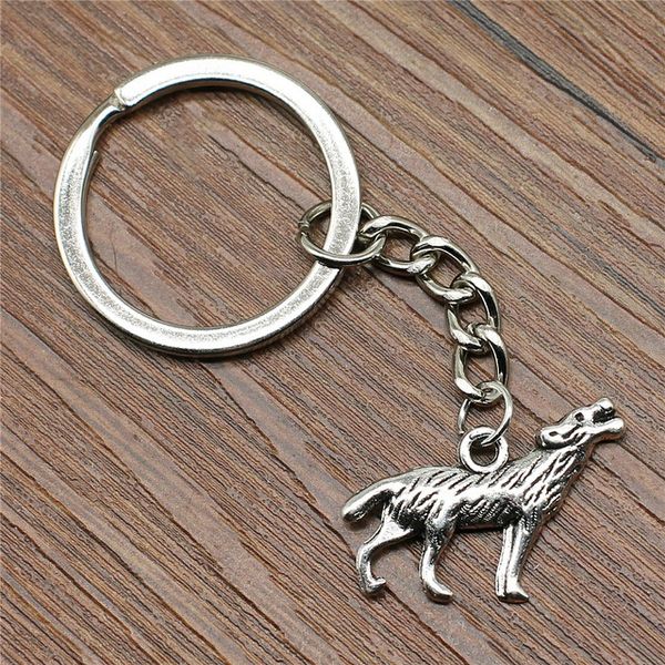 

keyring howl wolf keychain 26x20mm antique silver new fashion handmade metal keychain souvenir gifts for women
