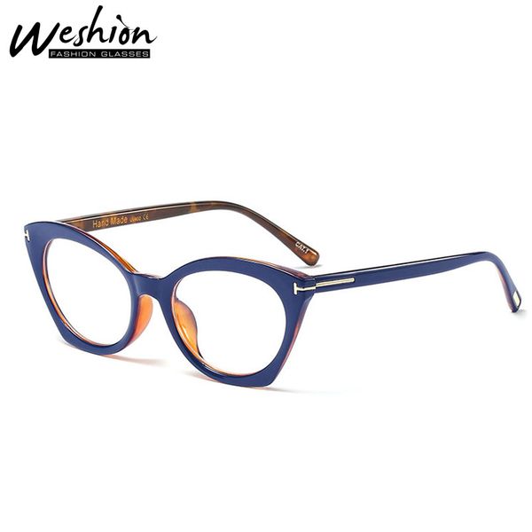 

cat eye glasses frame women 2019 computer optical myopia lenses ladies anti blue prescription eyeglasses lunette de vue uv400, Black