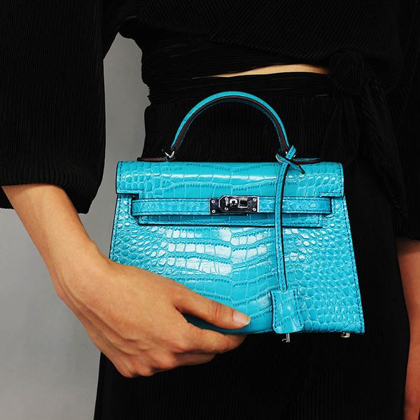 

Micaela 2019 brand fa hion ladie de igner luxury handbag pur e female crocodile genuine leather clutch cro body bag women handbag